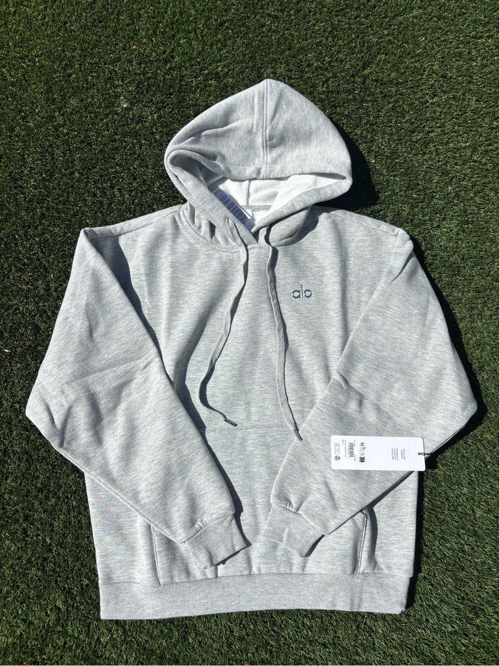 Alo Essential Grey Pullover Hoodie